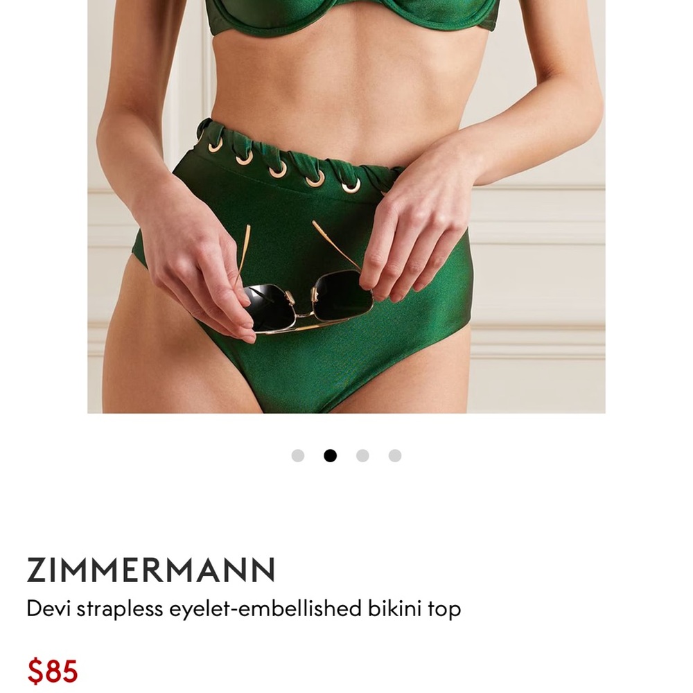Zimmermann Emerald Eyelet Bikini Top